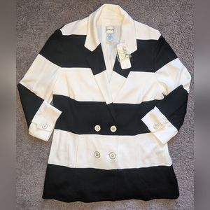 Chico’s Black white 2 PC Pant Suit 0/1 NWT